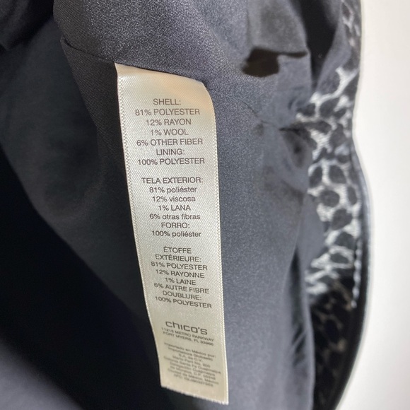 Chico's Black and Gray Patterned Jacket - Picture 9 of 16